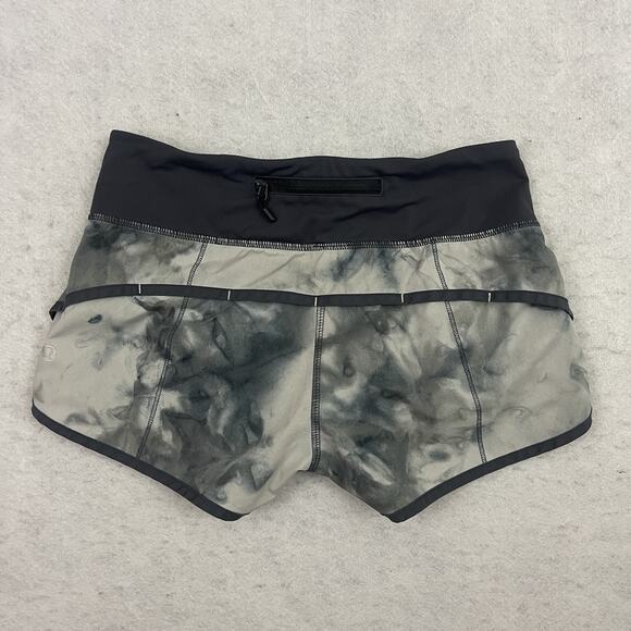 Lululemon Speed Up Shorts Womens Size 2 Gray Tie Dye Lined 2.5 Inseam W7TDR - Picture 9 of 14